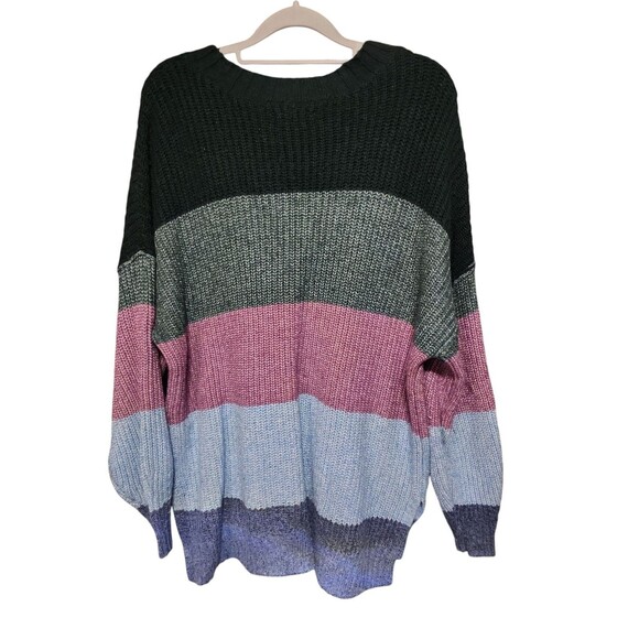 American Eagle Medium Women Pullover Striped Sweater Relaxed Fit - Picture 2 of 5